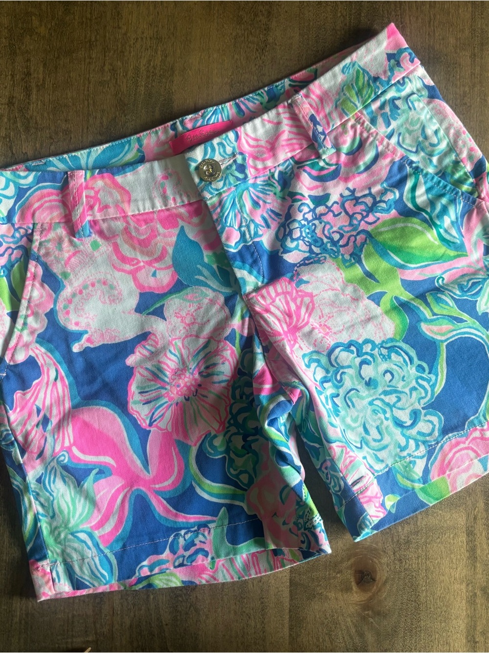 Lilly Pulitzer Jayne Stretch Short in Peony for Your Thoughts / Size 4